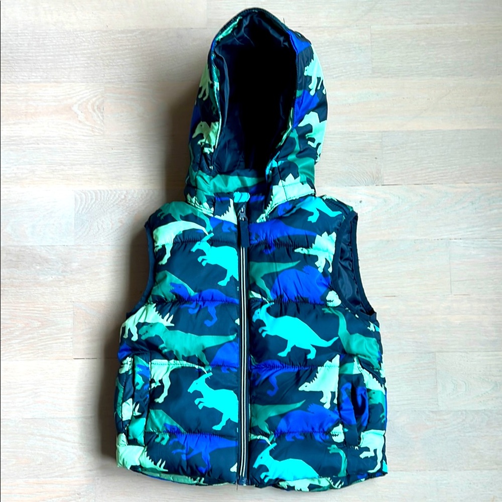 H&M Dino’s Puffer Vest Size 5T/6